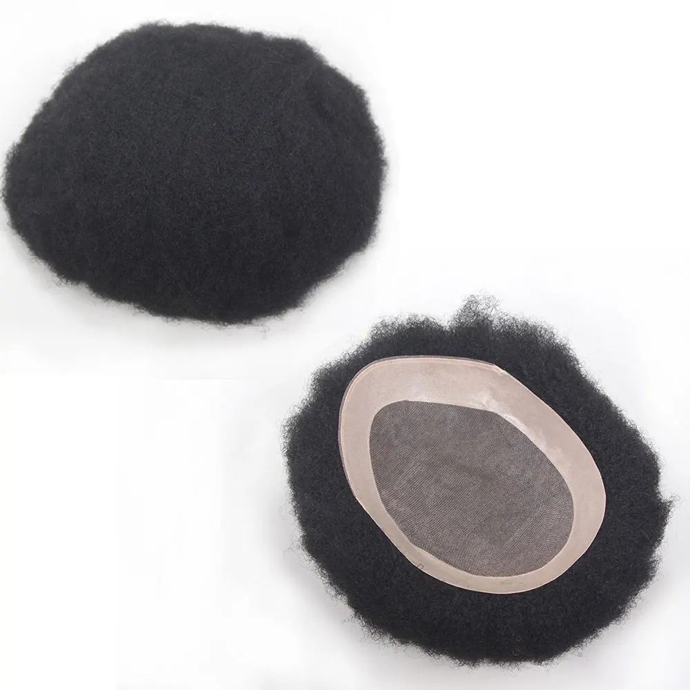 Toupet afro 4 mm noir jais - cheveux humains | Afro King product image 1
