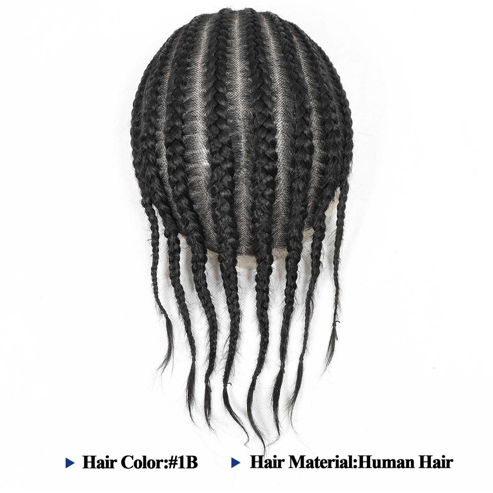 Toupet cornrows tressé full lace - cheveux humains | Afro King product image 2