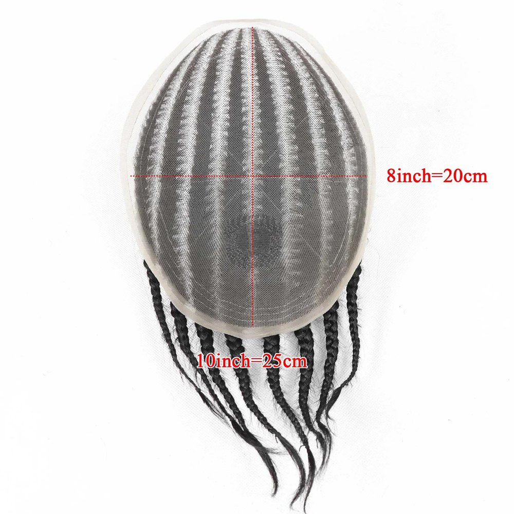 Toupet cornrows tressé full lace - cheveux humains | Afro King product image 4