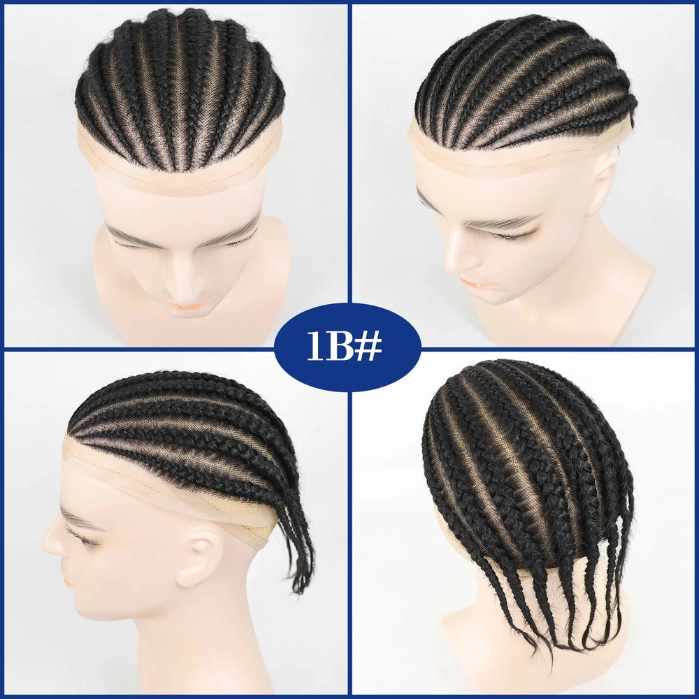 Toupet cornrows tressé full lace - cheveux humains | Afro King product image 6
