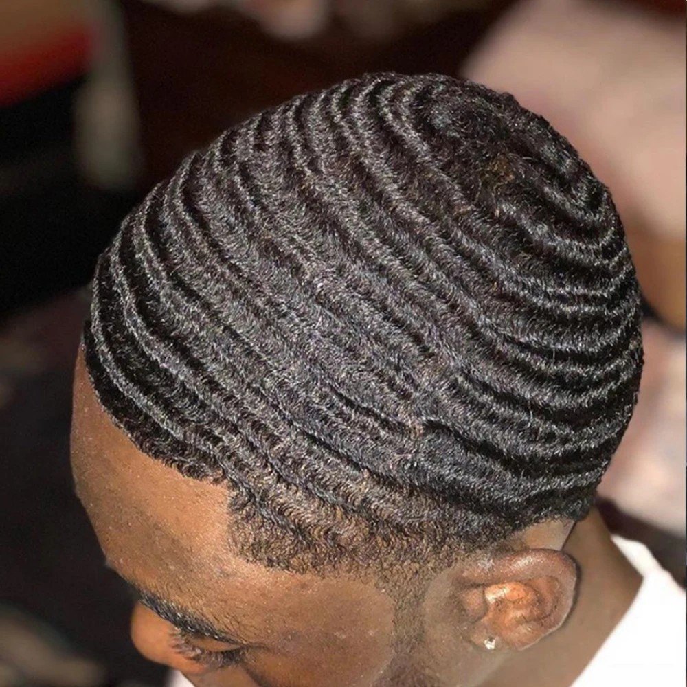 Toupet deep waves 10 mm base mono - cheveux humains | Afro King product image 1