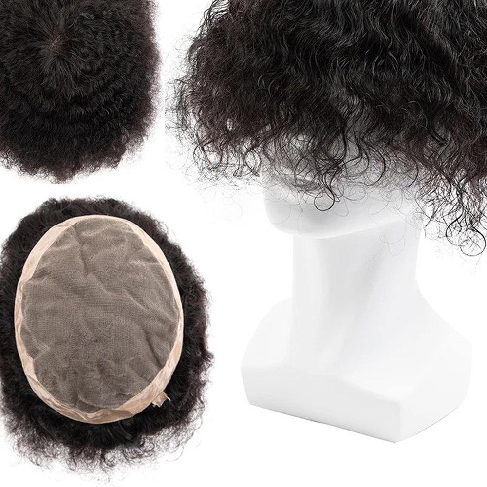 Toupet water wave base mono fine - cheveux humains | Afro King product image 1